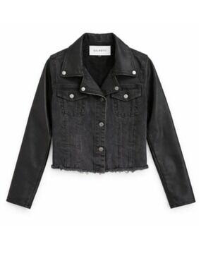 Six/Fifty Leather Denim Jacket NWOT